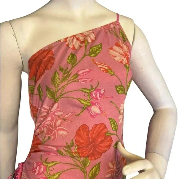 Hansen & Gretel Mood Ring Asymmetric Floral Print Dresss Size XL.  #92 - Picture 4 of 15